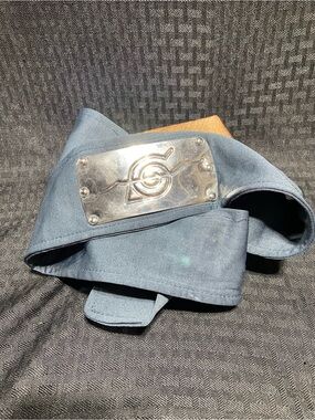 Naruto Shippuden Polyester Black Belt with Silver Metal Plate